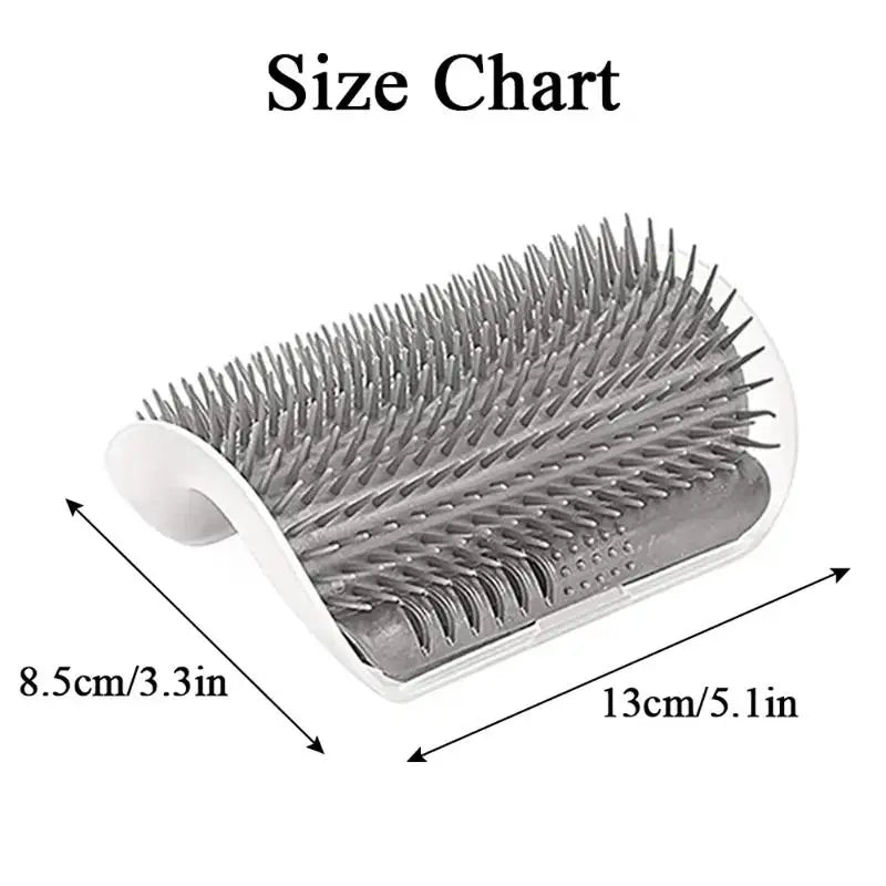 Corner Cat Scratcher And Massage Grooming Comb With Catnip