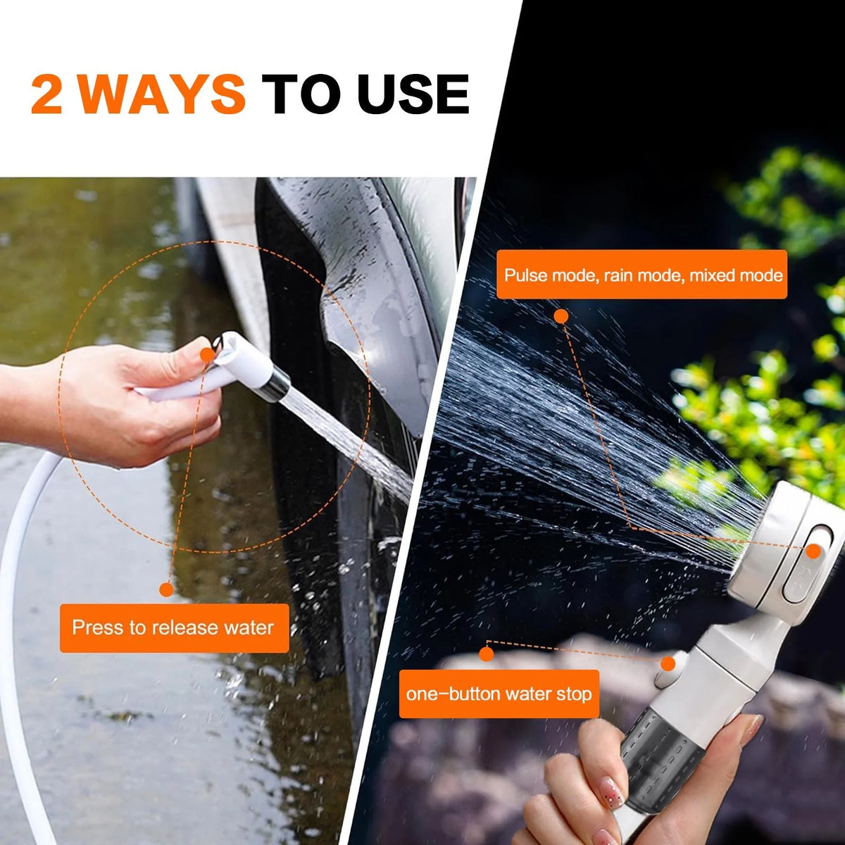 Rechargeable Handheld Outdoor Shower Sprayer For Pets And Gardening