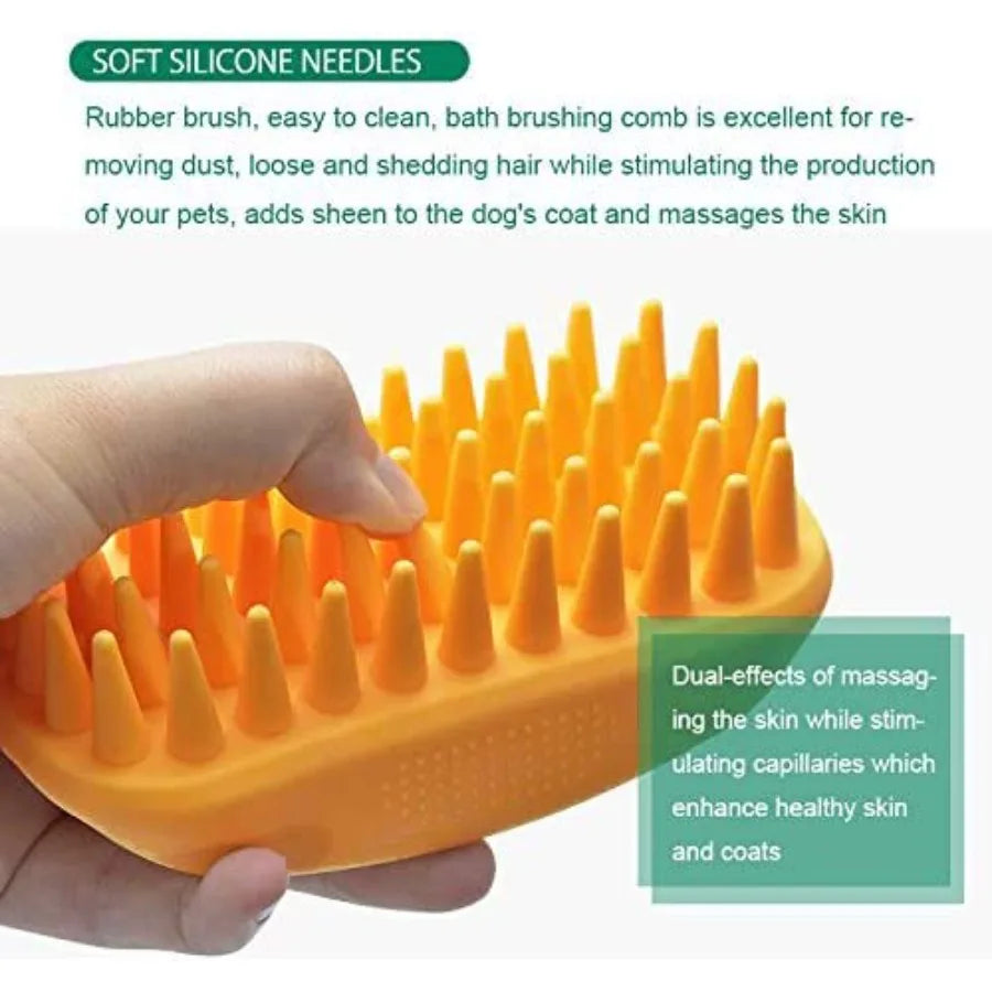 Silicone Pet Shampoo Brush For Grooming Dogs And Cats