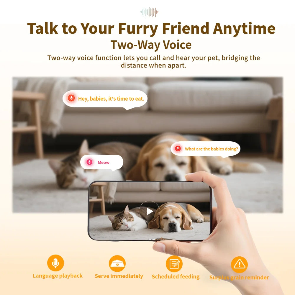 Furpipi Smart Pet Feeder With HD Camera And App Control