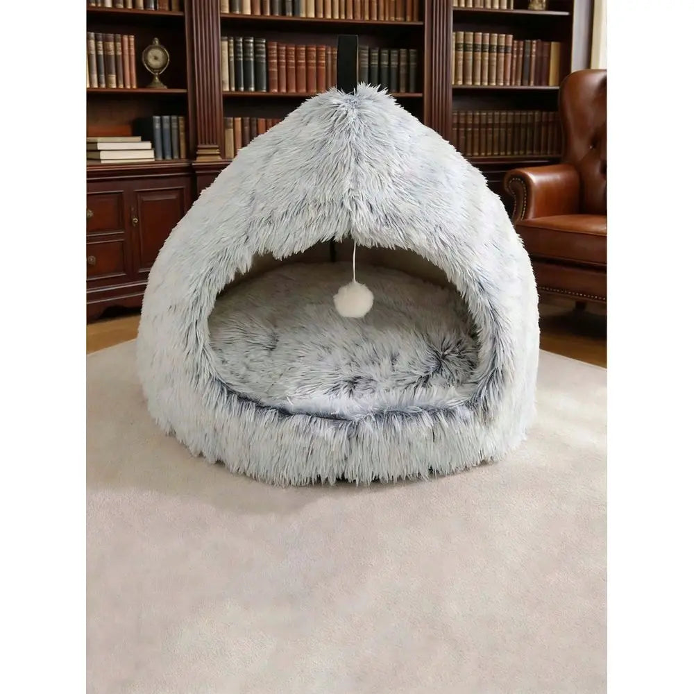 Comfortable Plush Insulated Pet Bed For Indoor Cats And Dogs