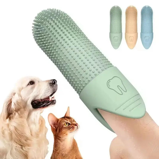 Silicone Finger Toothbrush For Dogs And Cats Dental Care 360