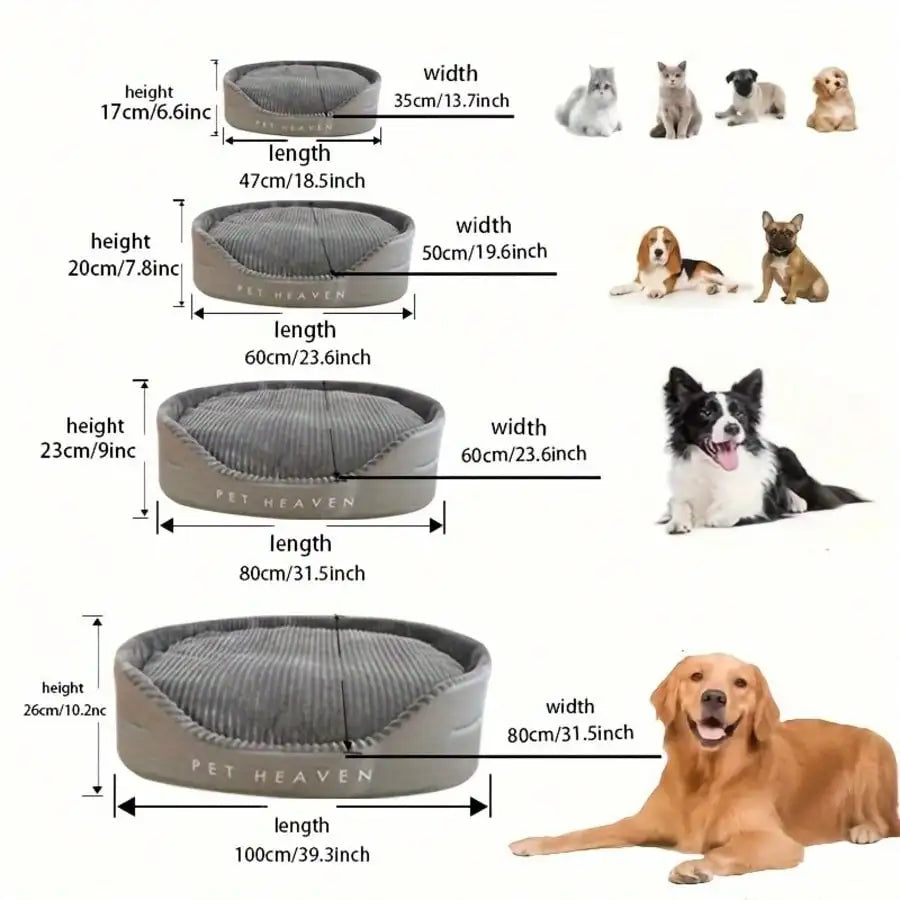 Comfortable Machine Washable Plush Pet Bed For Dogs And Cats