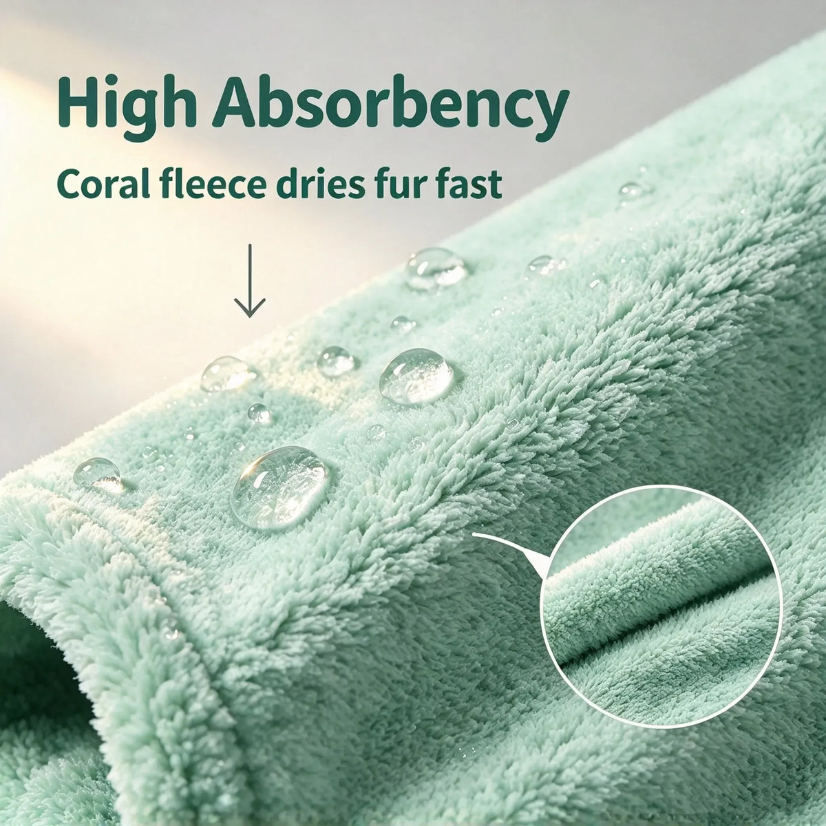 Soft Absorbent Cotton Dog Bathrobe Full Wrap Towel for Pets