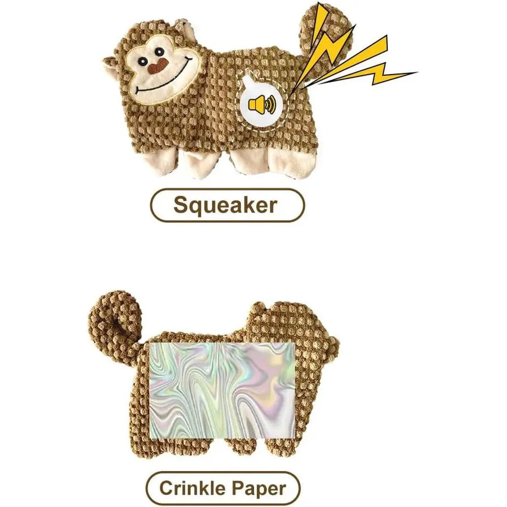 No Stuffing Crinkle Squeaker Dog Toy For Small Medium Breeds