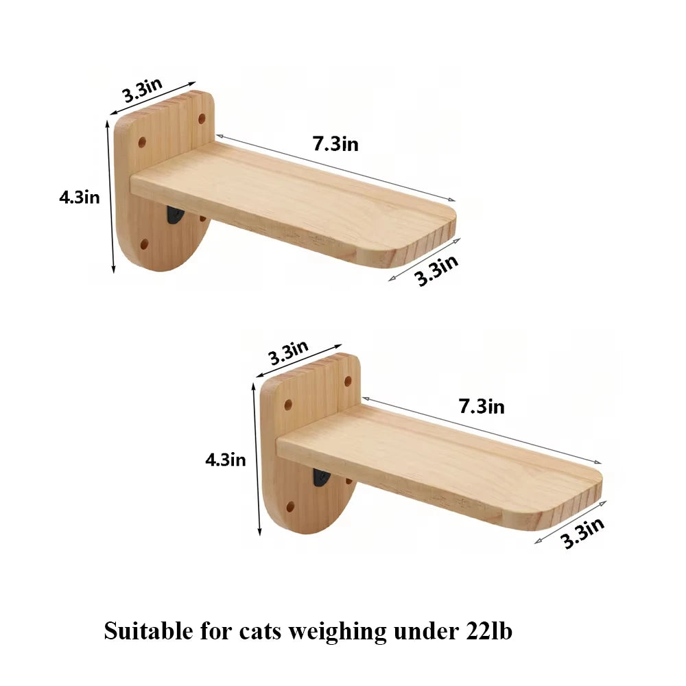 Wall Mounted Cat Rope Bridge With Sisal And Solid Wood