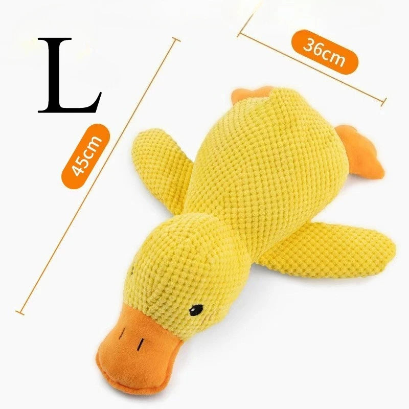 Durable Plush Duck Dog Chew Toy Featuring Bite Resistant Build