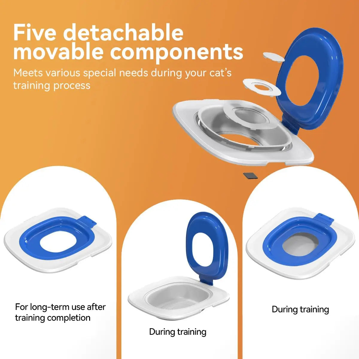 Reusable Universal Cat Toilet Trainer Kit With 5 Detachable Levels