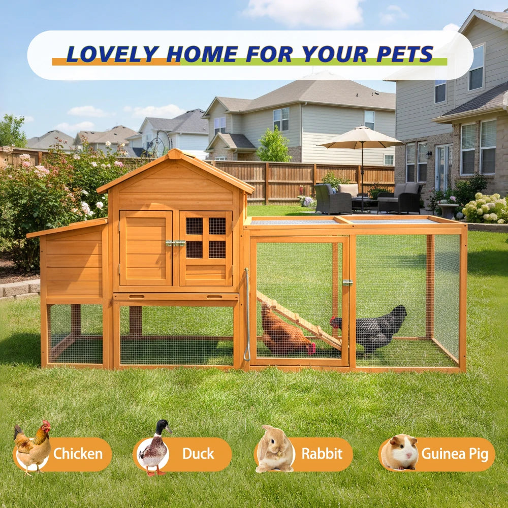 Chicken Coop Nest Box Removable Tray Outdoor Weatherproof Hen House