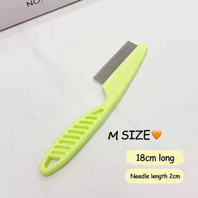 Stainless Steel Pet Hair Shedding Comb With Comfortable Handle