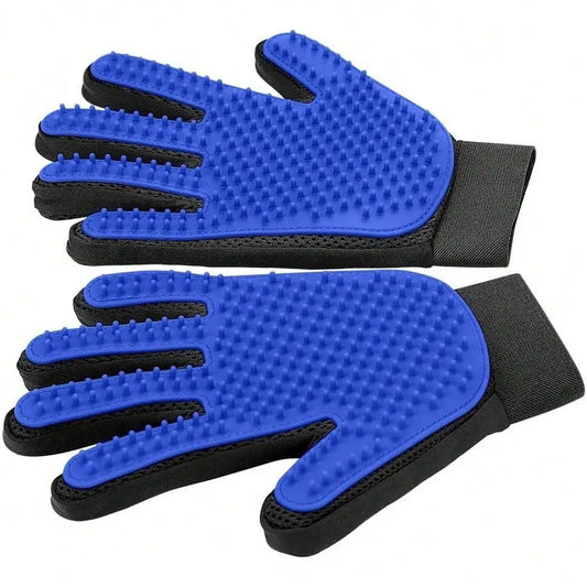 Pet Hair Remover Gloves Shedding Brush For Dogs Cats Horses