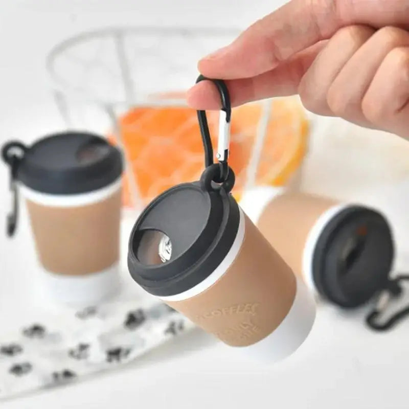 Portable Dog Poop Bag Dispenser Coffee Cup Waste Storage Box