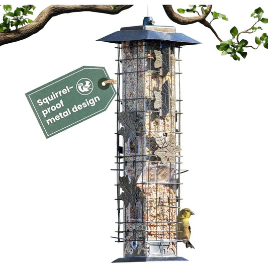 Weight Activated Squirrel Resistant Stainless Steel Outdoor Bird Feeder Xiuwo
