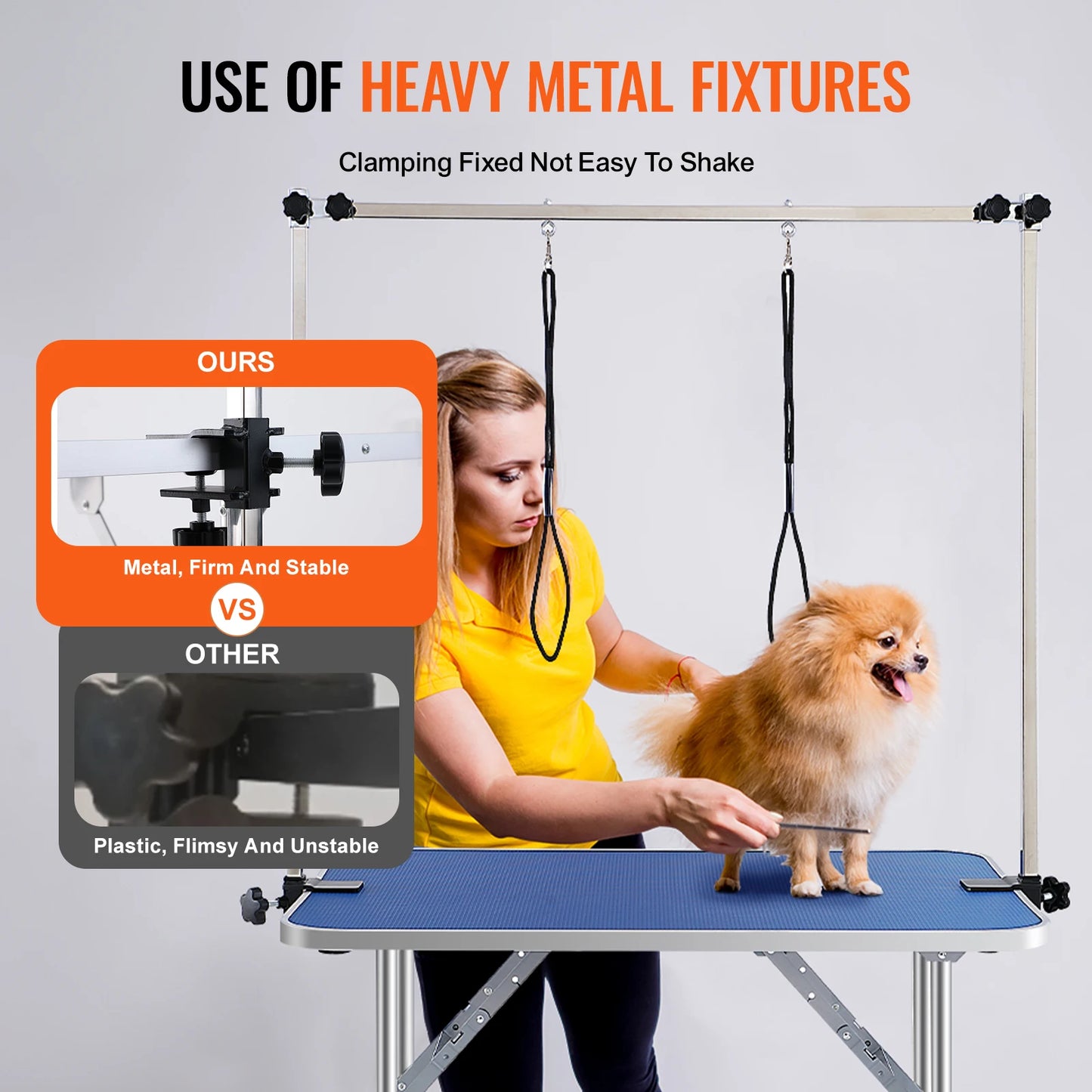 SucceBuy Foldable Pet Grooming Station With Grooming Loop