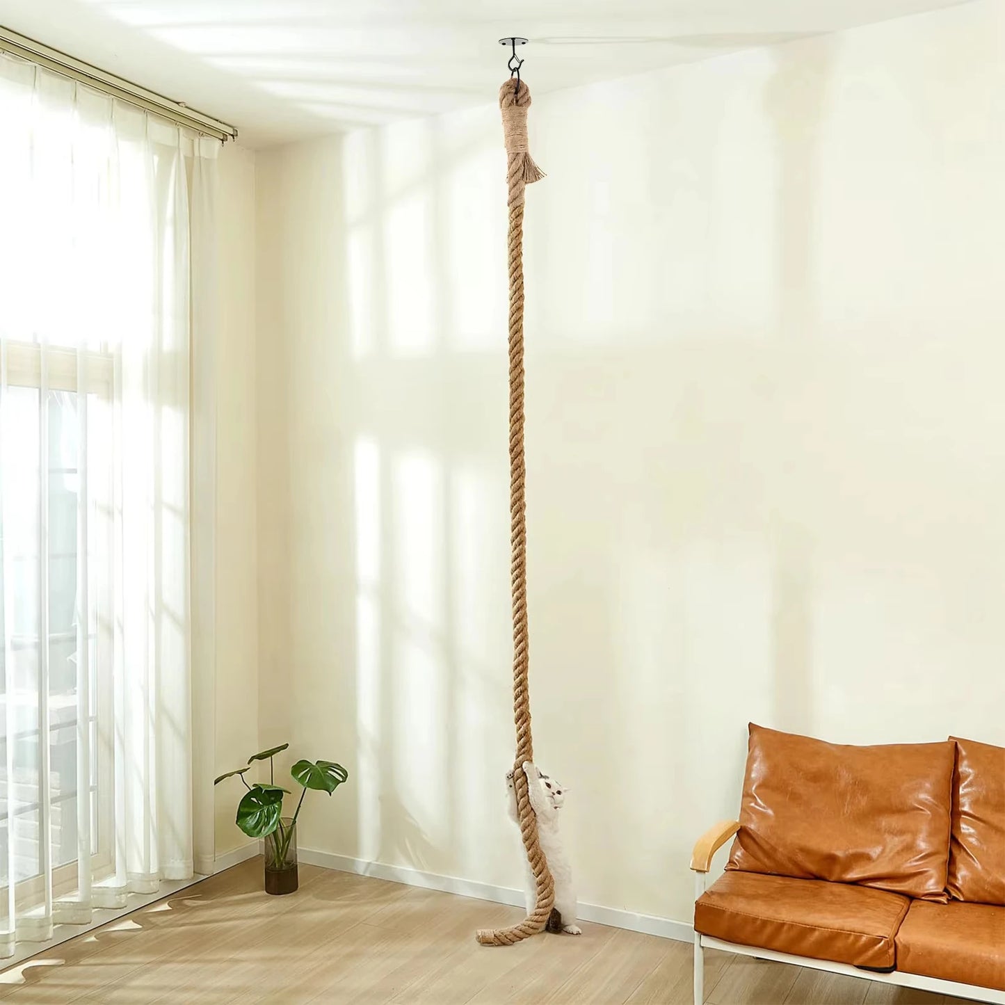Indoor Cat Sisal Climbing Rope Interactive Scratching Post