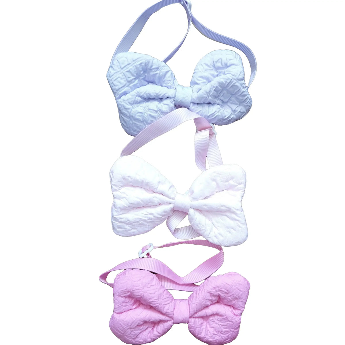 Quilted Pet Bow Tie Set For Dogs Cats Party Accessory