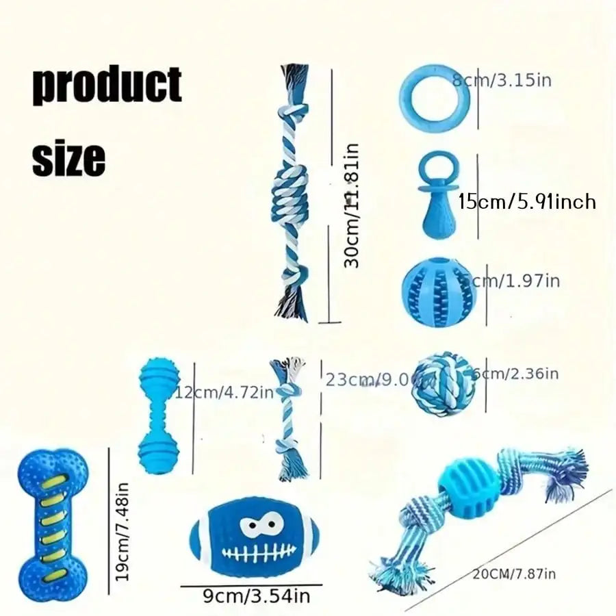 Professional Interactive Fleece Dog Chew And Rope Toy Set