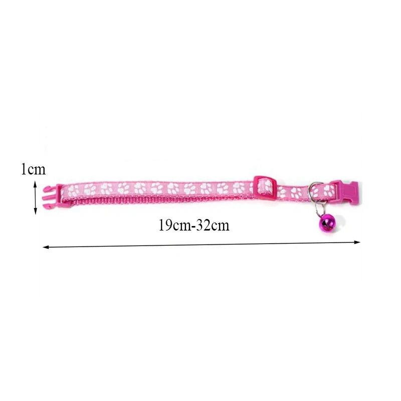 Adjustable Cat Collar With Bell And Decorative Ribbon