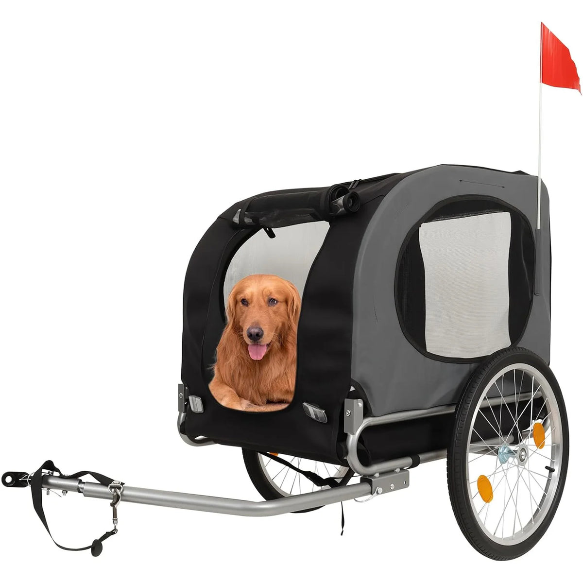 HiMISS Dog Bike Trailer And Jogging Stroller With Waterproof Canopy