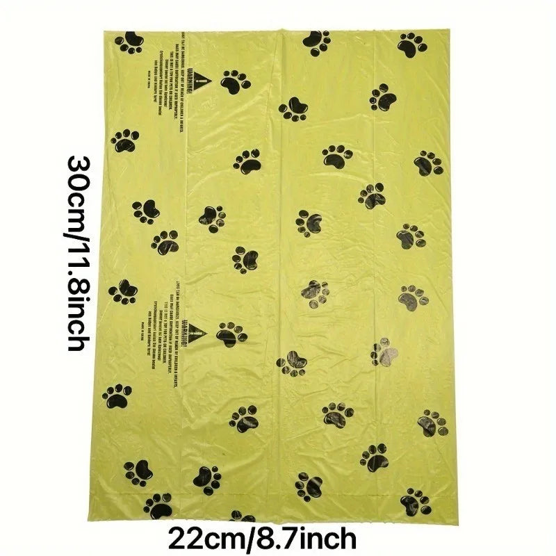 Extra Thick Secure Dog Poop Bags With Durable Paw Print