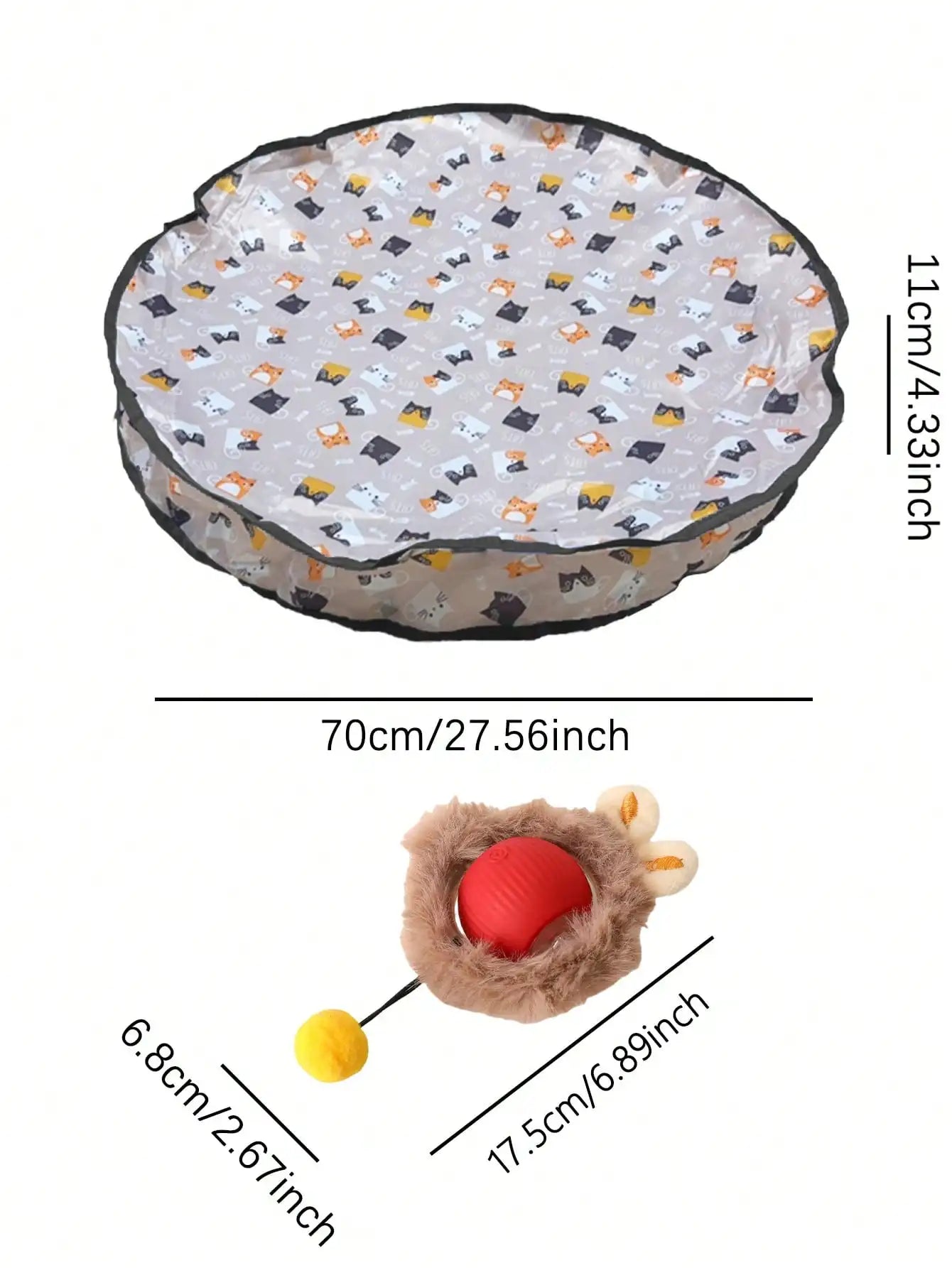 Automatic Electric Cat Hunting Ball Toy With Rotating Light
