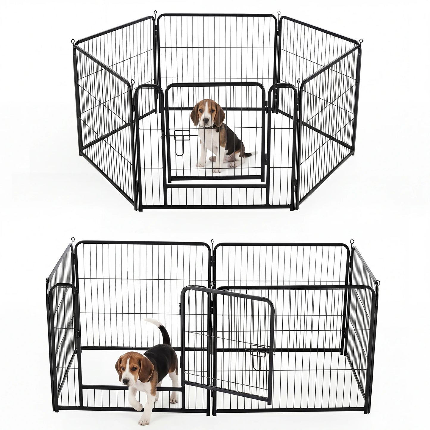JHK Foldable Metal Dog Playpen For Indoor Outdoor Pet Exercise