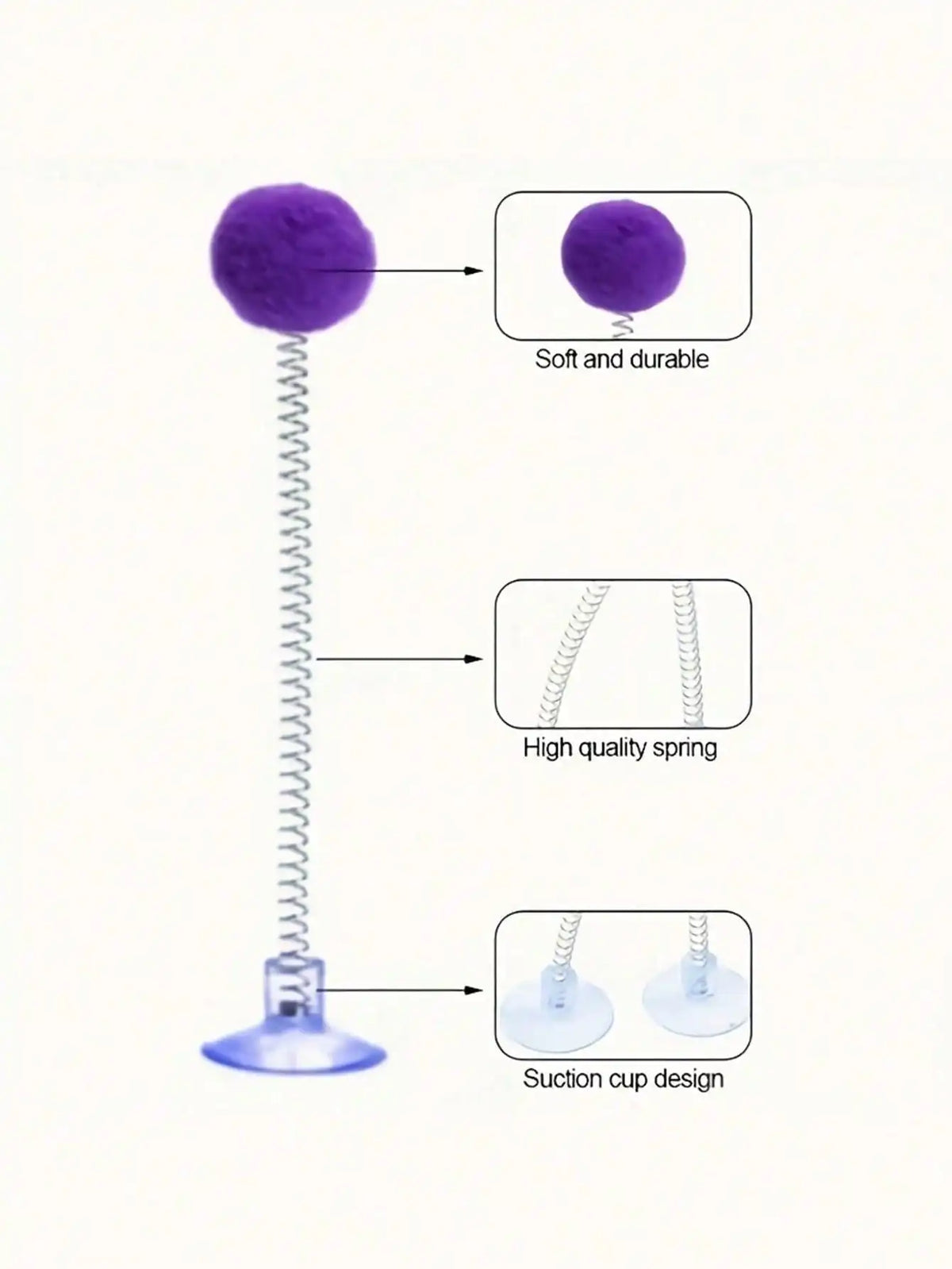 Interactive Cat Toy With Metal Teaser Wand And Plush Ball