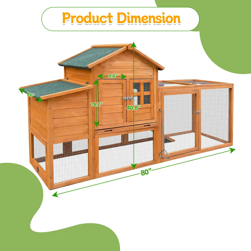 Chicken Coop Nest Box Removable Tray Outdoor Weatherproof Hen House