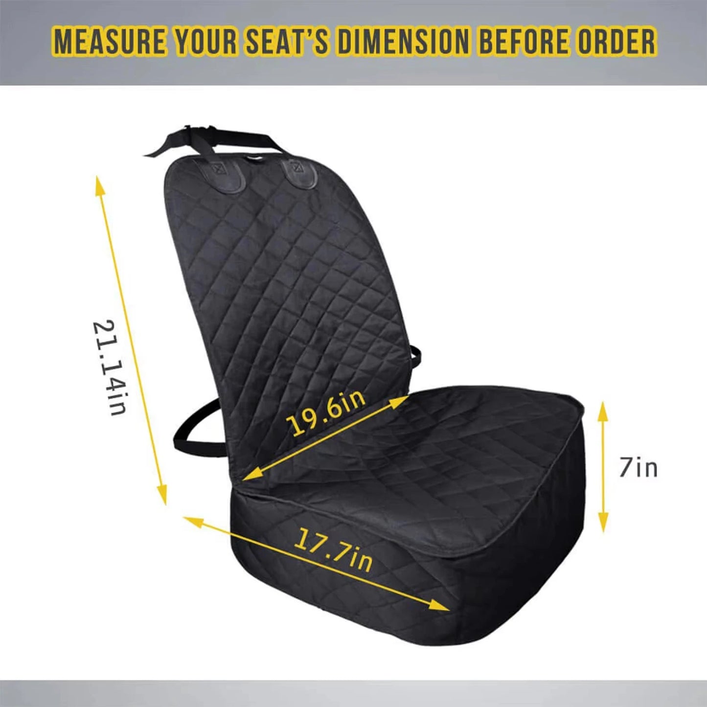 Waterproof Nylon Dog Car Front Seat Cover Breathable Universal Fit