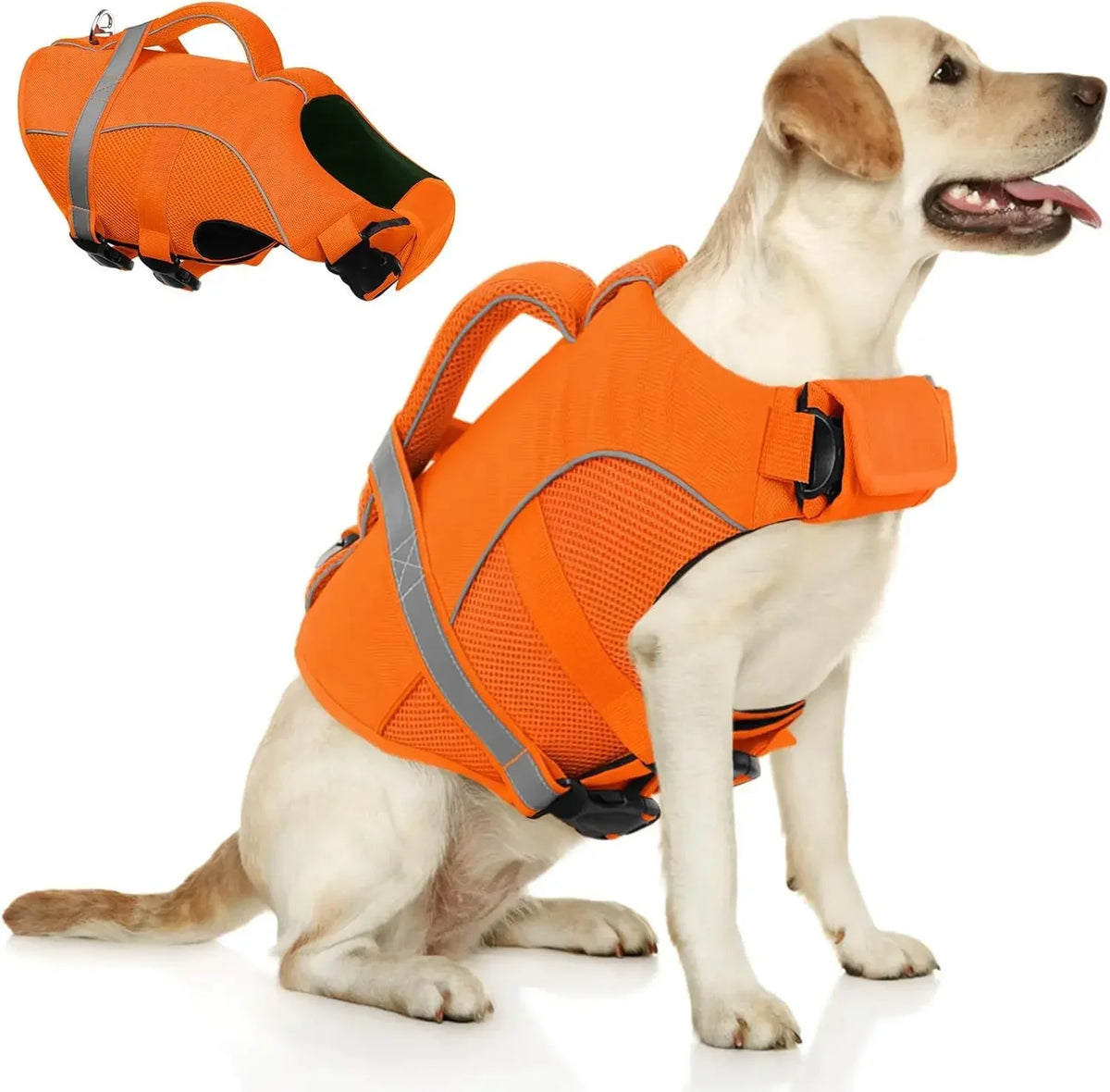 Bxx Professional Mesh Dog Life Jacket Ergonomic Rescue Handle Design