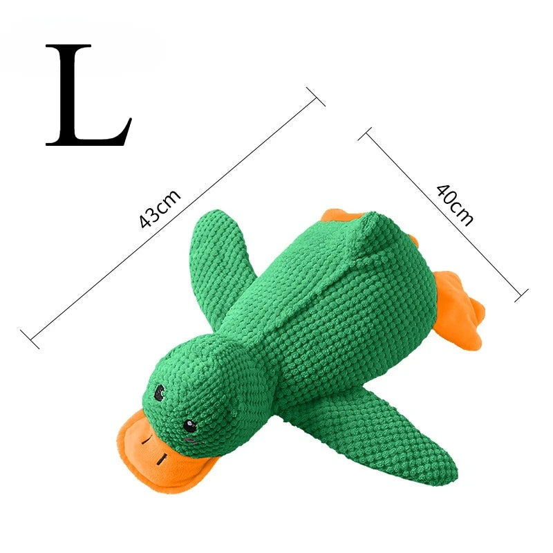Durable Plush Duck Dog Chew Toy Featuring Bite Resistant Build