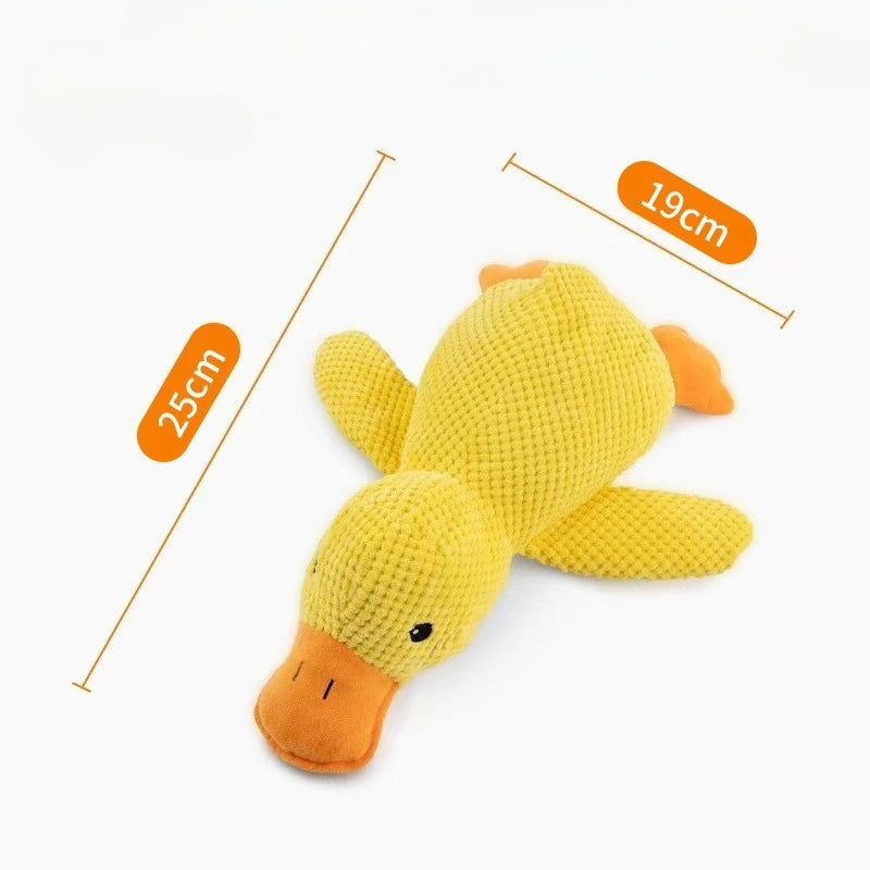 Durable Plush Duck Dog Chew Toy Featuring Bite Resistant Build