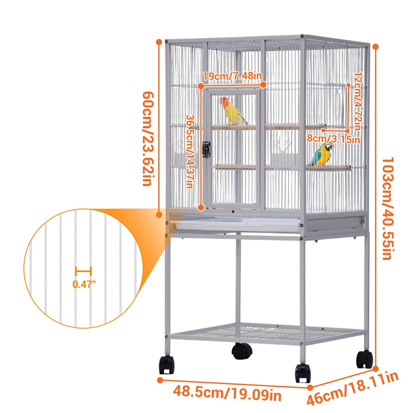 Five Level Metal Small Animal Cage With Wheels And Tray