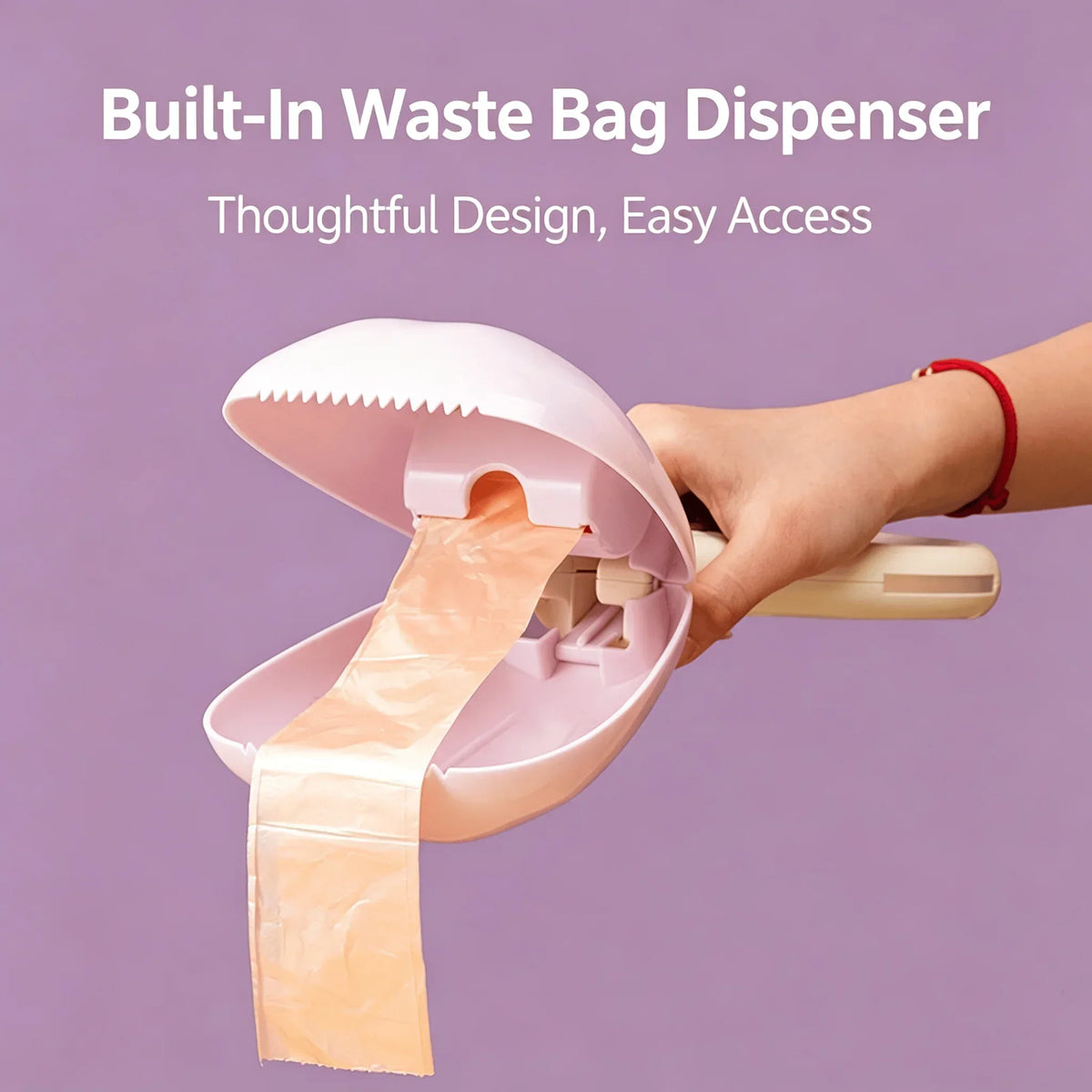 Handheld Dog Poop Scooper With Built In Disposable Bag Holder