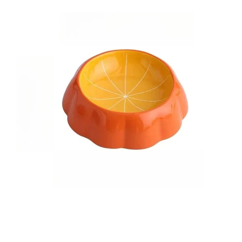 Fruit Shaped Ceramic Cat And Dog Slow Feeder Bowl
