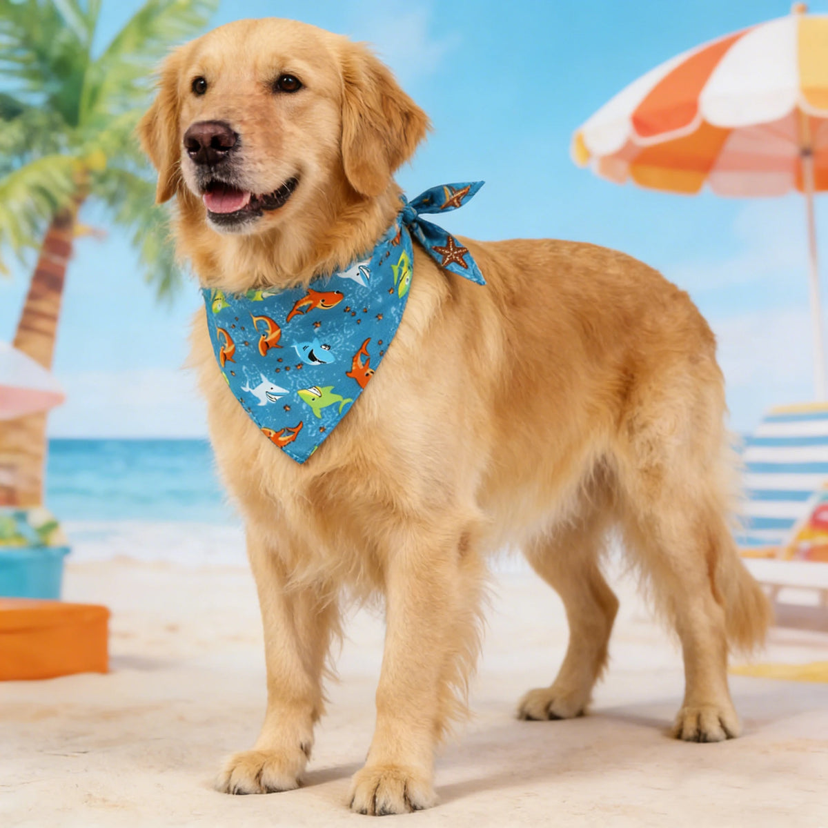 Soft Washable Fruit Floral Cloth Dog Bandana And Scarf