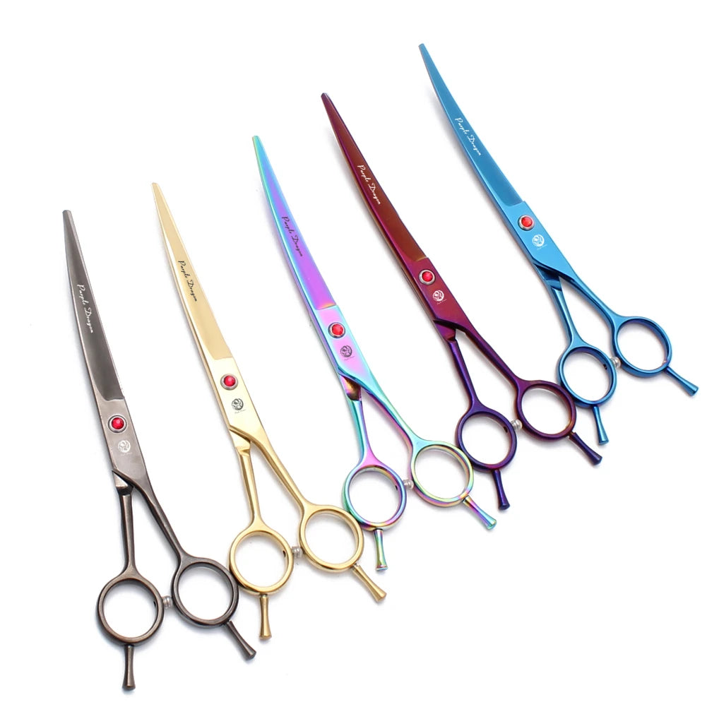 Professional Stainless Steel Curved Dog Grooming Scissors