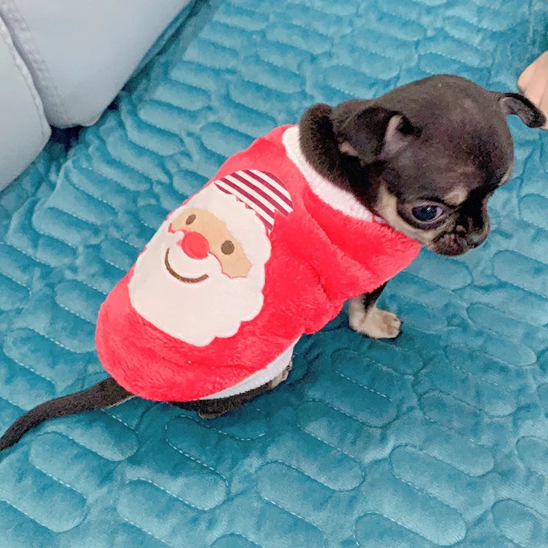 Stylish Printed Fleece Dog Sweater For Small Dog Breeds