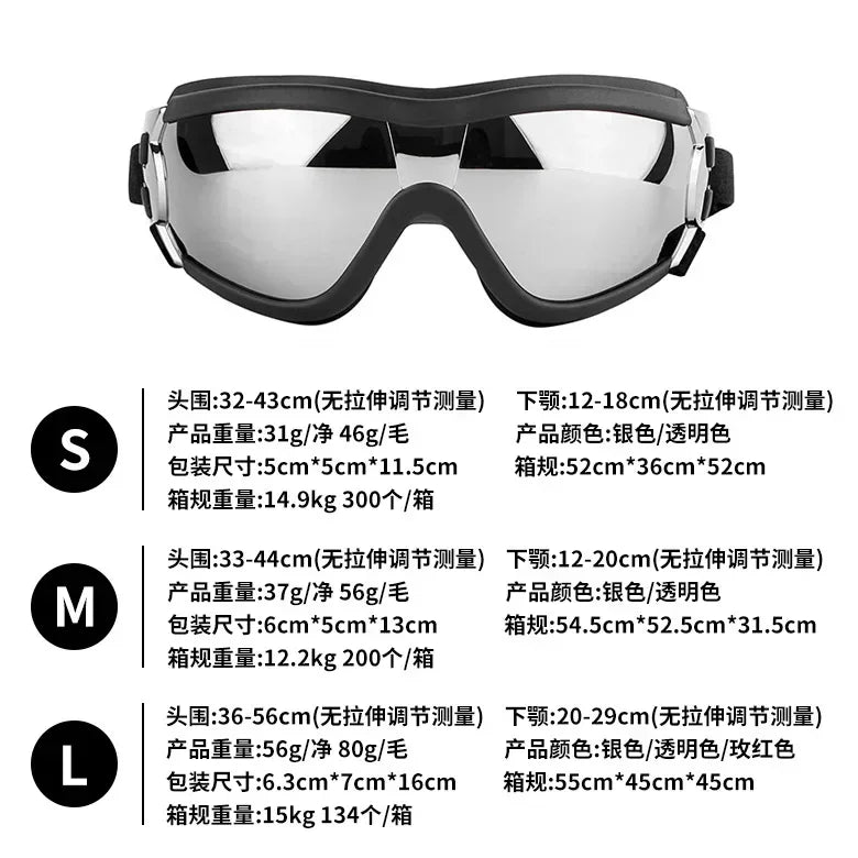 Anti UV Dog Sunglasses Breathable Windproof Waterproof Pet Goggles