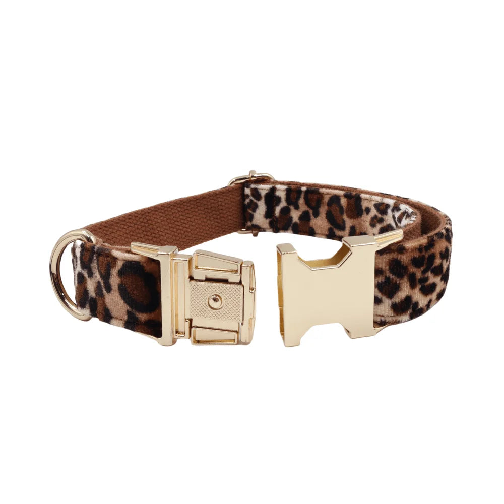 Comfortable Zinc Alloy Pet Collar And Leash Set For Dogs