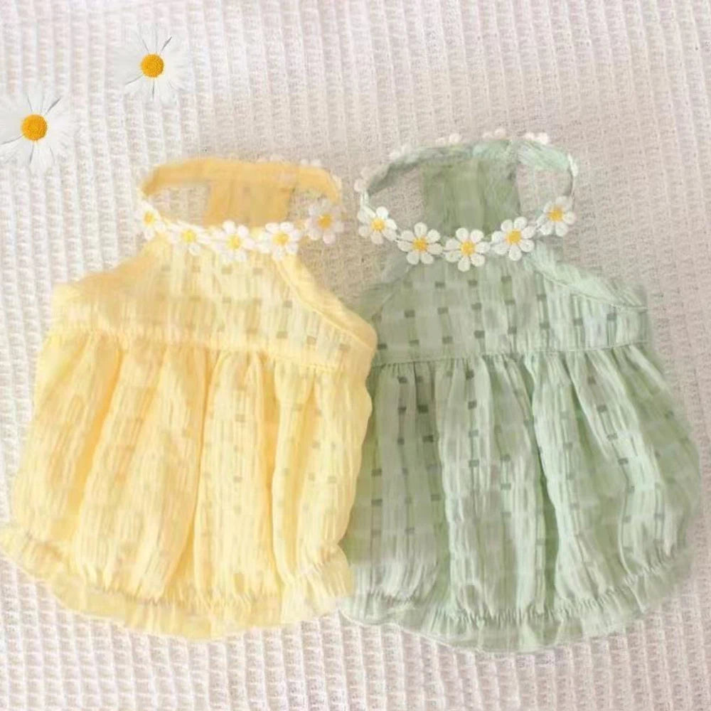 Breathable Floral Pet Skirt For Small Dogs And Puppies