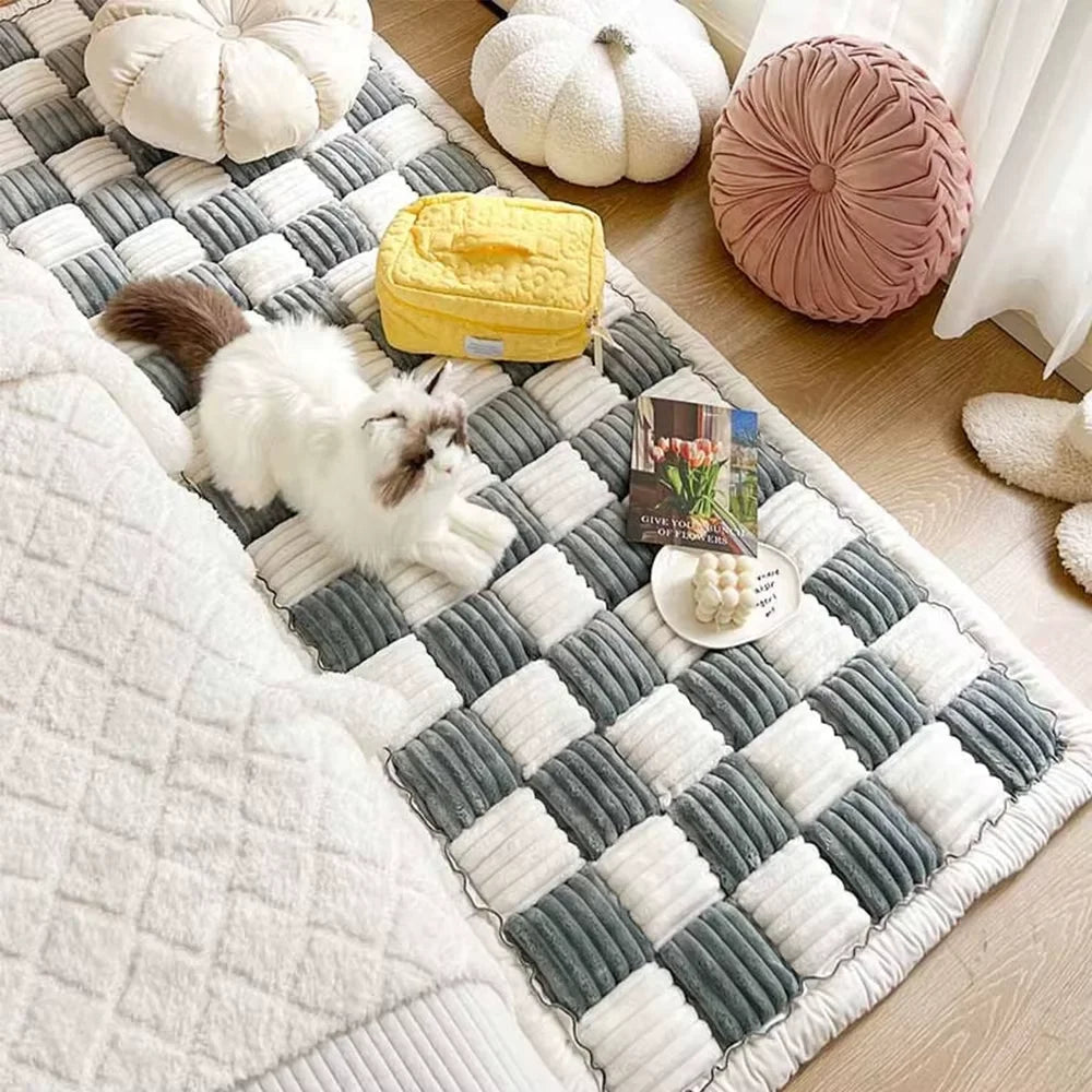 Waterproof Coral Fleece Dog Bed Mat With Anti Slip Cover