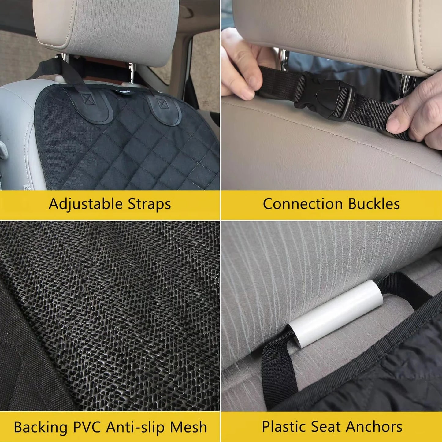 Waterproof Nylon Dog Car Front Seat Cover Breathable Universal Fit