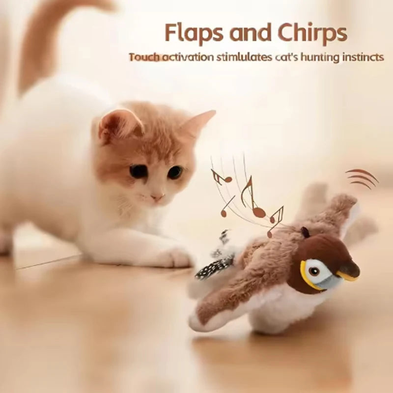 Touch Activated Simulated Bird Interactive Pet Plush Toy