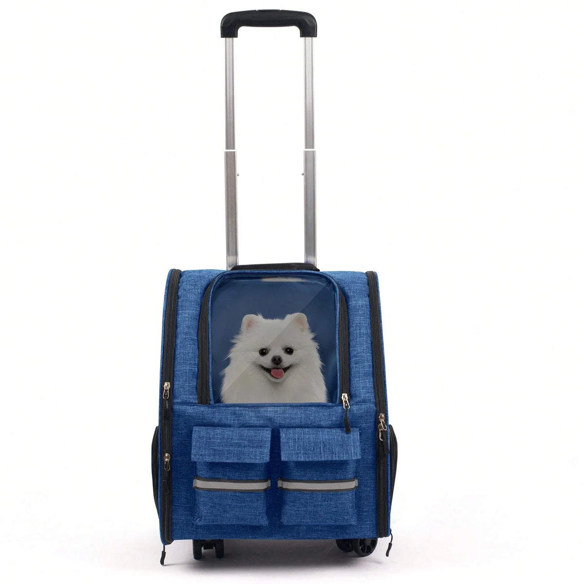 Airline Approved Rolling Pet Carrier With Telescopic Handle