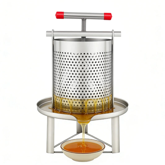 Manual Stainless Steel Honey Presser With Nylon Beekeeping Filter